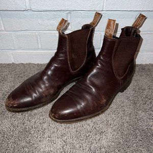 RM Williams Craftman Brown Leather Comfort Chelsea Boots Size US 8.5 UK 7.5